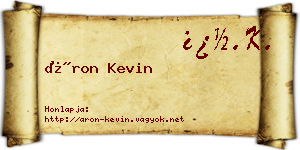 Áron Kevin névjegykártya