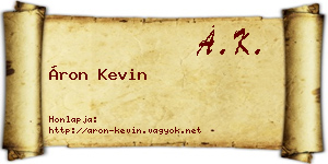 Áron Kevin névjegykártya